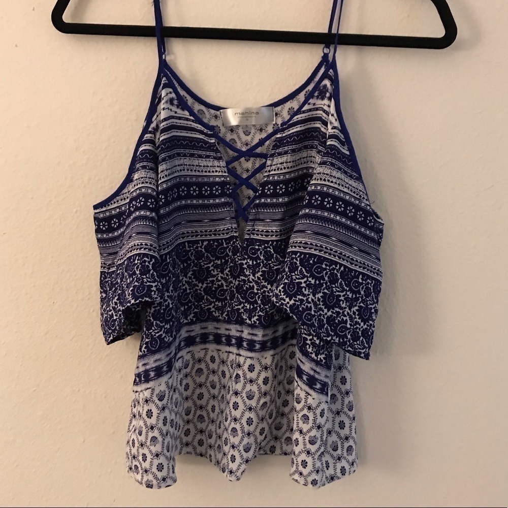 Mahina Cold Shoulder Tank Top